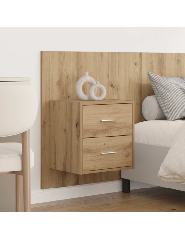 Testata con Comodino 3 pcs Rovere artigianale Legno multistrato