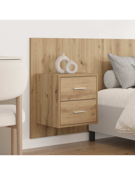 Testata con Comodino 3 pcs Rovere artigianale Legno multistrato