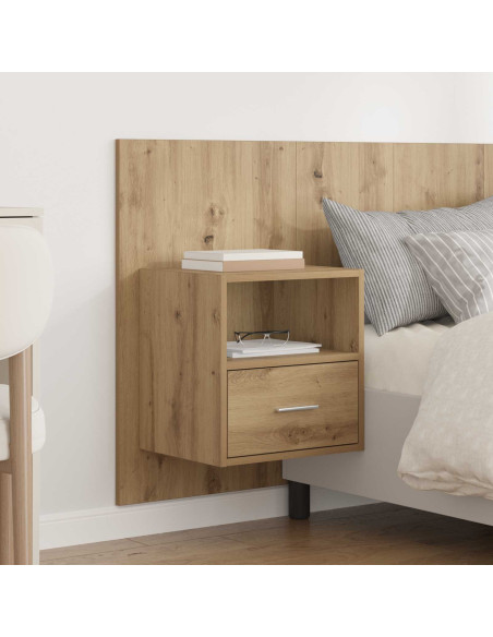 Testata con Comodino 3 pcs Rovere artigianale Legno multistrato
