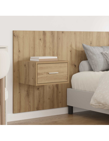 Testata con Comodino 3 pcs Rovere artigianale Legno multistrato