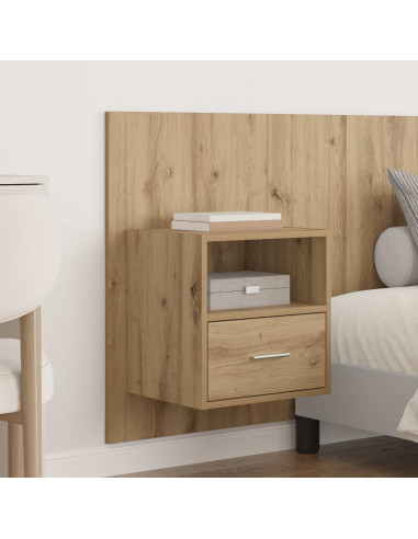 Testata con Comodino 3 pcs Rovere artigianale Legno multistrato