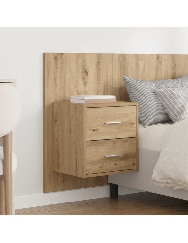 Testata con Comodino 3 pcs Rovere artigianale Legno multistrato
