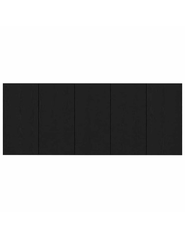 Testata con Comodino 3 pcs Rovere Nero Legno multistrato