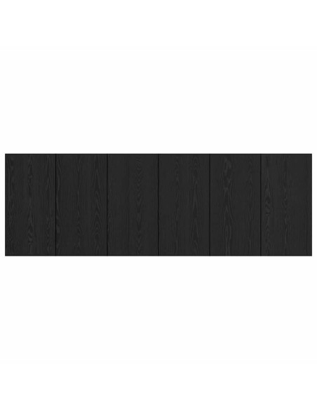 Testata con Comodino 3 pcs Rovere Nero Legno multistrato