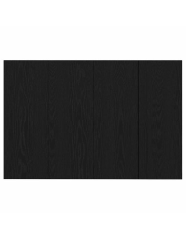 Testata con Comodino 3 pcs Rovere Nero Legno multistrato