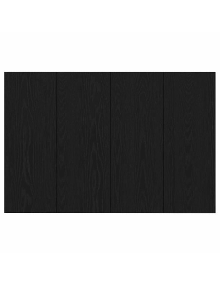 Testata con Comodino 3 pcs Rovere Nero Legno multistrato