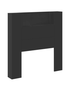 Testiera Nero 100 x 16,5 x 103,5 cm Legno multistrato 2