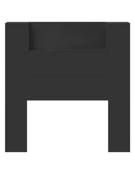 Testiera Nero 100 x 16,5 x 103,5 cm Legno multistrato