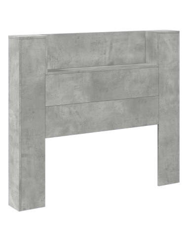 Testiera Grigio cemento 120 x 16,5 x 103,5 cm Legno multistrato