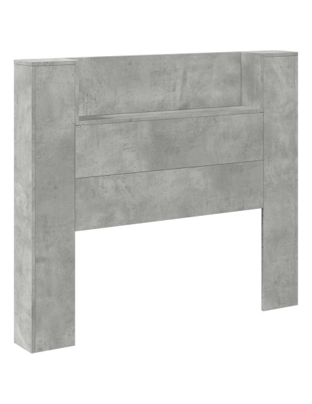 Testiera Grigio cemento 120 x 16,5 x 103,5 cm Legno multistrato