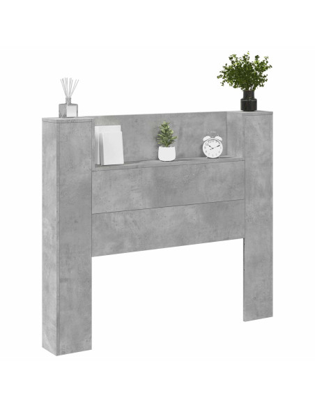 Testiera Grigio cemento 120 x 16,5 x 103,5 cm Legno multistrato