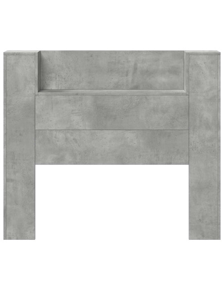 Testiera Grigio cemento 120 x 16,5 x 103,5 cm Legno multistrato