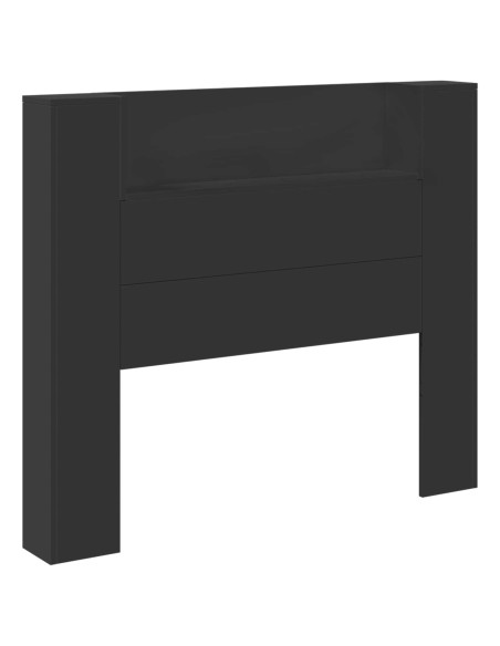 Testiera Nero 120 x 16,5 x 103,5 cm Legno multistrato