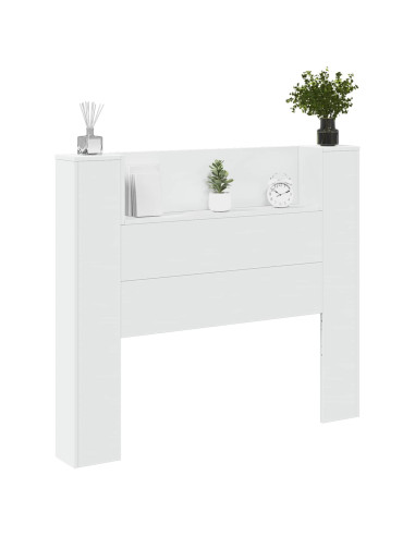 Testiera Bianco 120 x 16,5 x 103,5 cm Legno multistrato
