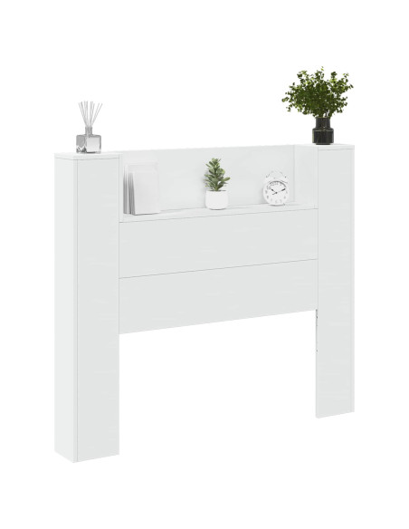 Testiera Bianco 120 x 16,5 x 103,5 cm Legno multistrato
