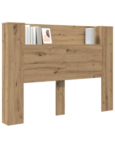Testiera con lo scaffale Rovere artigianale 140 x 17 x 104,5 cm
