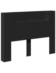 Testiera Nero 140 x 16,5 x 103,5 cm Legno multistrato 2
