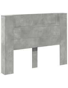 Testiera Grigio cemento 140 x 16,5 x 103,5 cm Legno multistrato 2