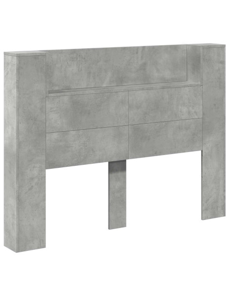 Testiera Grigio cemento 140 x 16,5 x 103,5 cm Legno multistrato