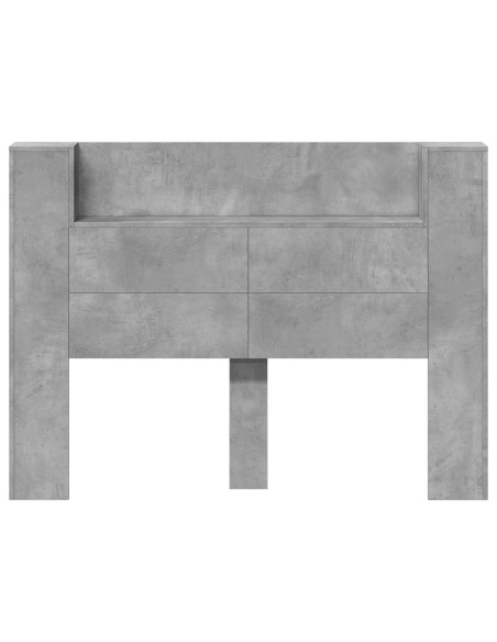 Testiera Grigio cemento 140 x 16,5 x 103,5 cm Legno multistrato