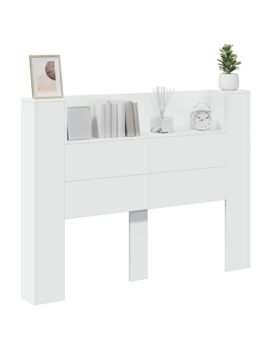 Testiera Bianco 140 x 16,5 x 103,5 cm Legno multistrato