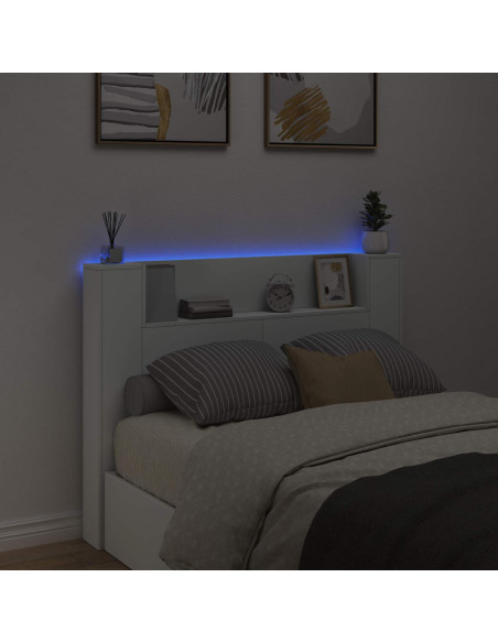 Testiera Bianco 140 x 16,5 x 103,5 cm Legno multistrato