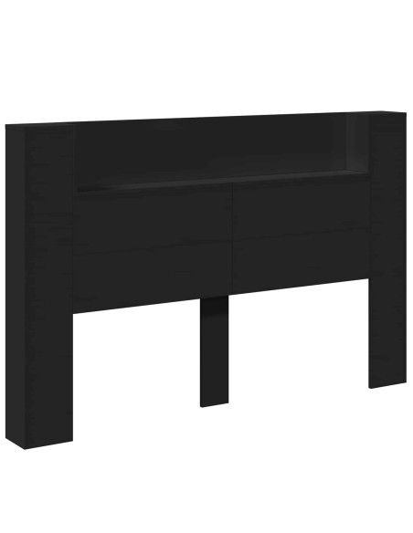 Testiera Nero 160 x 16,5 x 103,5 cm Legno multistrato