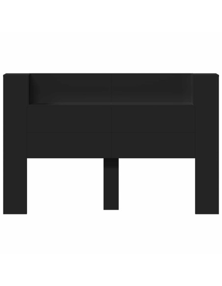 Testiera Nero 160 x 16,5 x 103,5 cm Legno multistrato