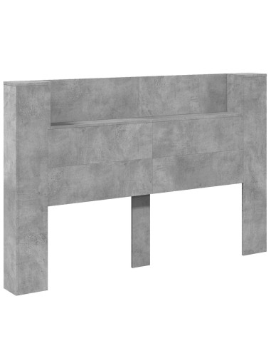 Testiera Grigio cemento 160 x 16,5 x 103,5 cm Legno multistrato