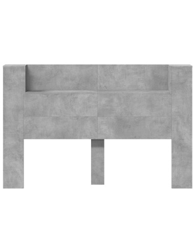 Testiera Grigio cemento 160 x 16,5 x 103,5 cm Legno multistrato