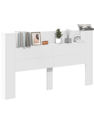 Testiera Bianco 180 x 16,5 x 103,5 cm Legno multistrato