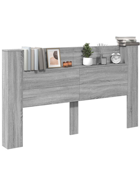 Testiera Grigio Sonoma 180 x 16,5 x 103,5 cm Legno multistrato