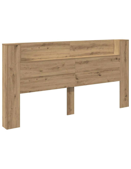 Testiera con lo scaffale Rovere artigianale 200 x 15 x 103,5 cm