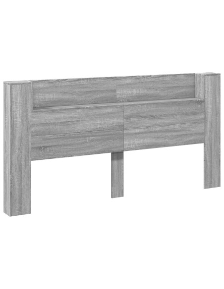 Testiera Grigio Sonoma 200 x 16,5 x 103,5 cm Legno multistrato