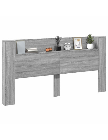 Testiera Grigio Sonoma 200 x 16,5 x 103,5 cm Legno multistrato