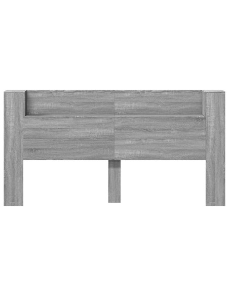 Testiera Grigio Sonoma 200 x 16,5 x 103,5 cm Legno multistrato