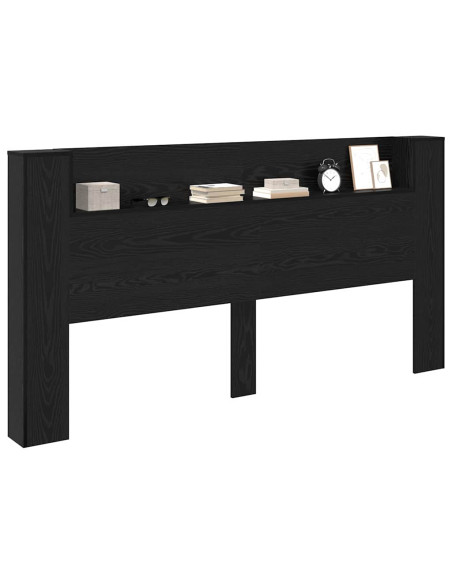 Testiera Rovere Nero 200 x 15 x 103,5 cm Legno multistrato