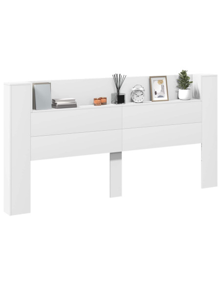 Testiera Bianco 200 x 16,5 x 103,5 cm Legno multistrato