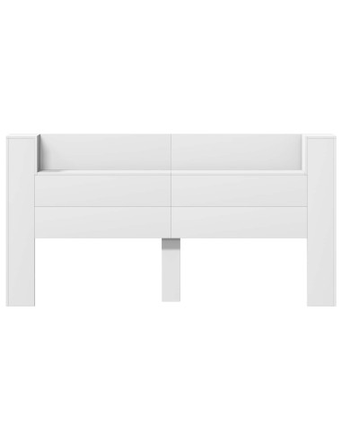 Testiera Bianco 200 x 16,5 x 103,5 cm Legno multistrato