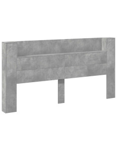Testiera Grigio cemento 200 x 16,5 x 103,5 cm Legno multistrato 2