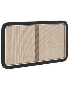 Testiera con testiera Nero 100 x 55 x 3 cm Rattan 2