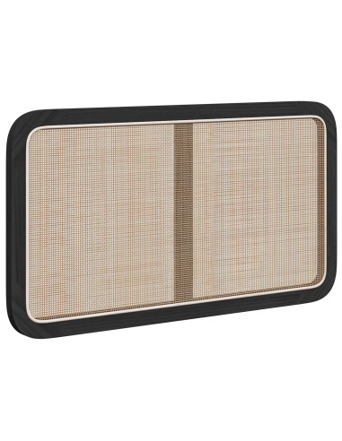 Testiera con testiera Nero 100 x 55 x 3 cm Rattan