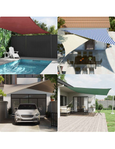 Vela da ombra solare Blu e Bianco 4 x 2,5 m