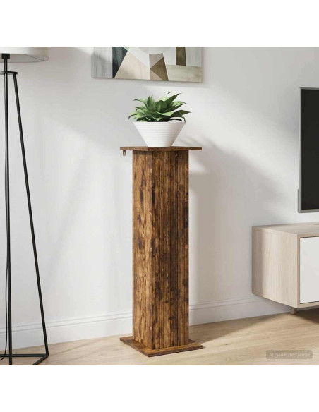 Supporto per piante Rovere Fumo 30,5 x 30 x 100,5 cm