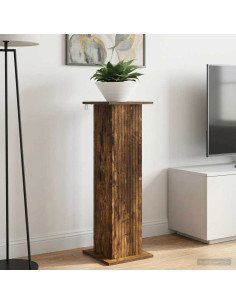 Supporto per piante 2 pcs Rovere Fumo 30,5 x 30 x 100,5 cm