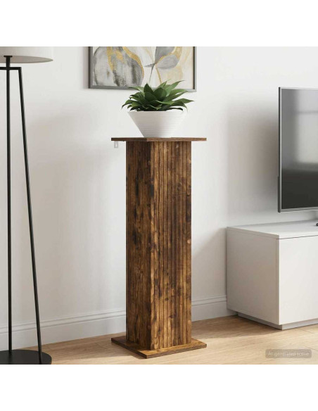 Supporto per piante 2 pcs Rovere Fumo 30,5 x 30 x 100,5 cm