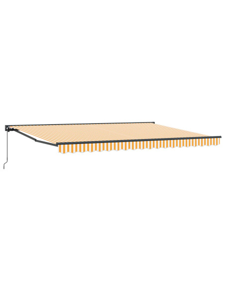 Tenda retrattile manuale Giallo e Bianco 4 x 2 m