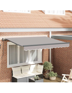 Tenda Retrattile Grigio chiaro 250 x 200 cm Tessuto
