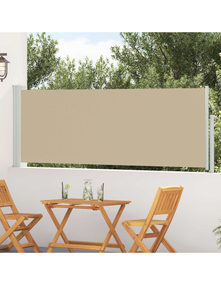 Tenda laterale retrattile Beige 500 x 100 cm Poliestere