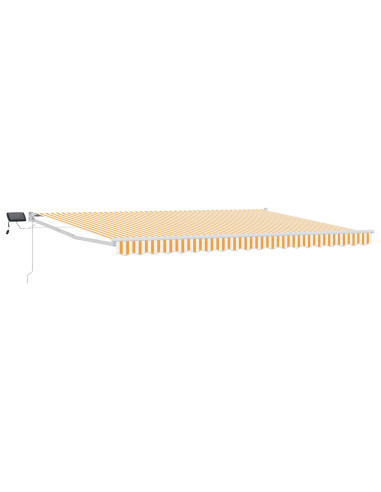 Tenda retrattile manuale con LED Giallo e Bianco 4 x 2 m
